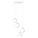Emibig Colgante De Luz Royal Acero Blanco | Apta para 4x E14 - Max 10W