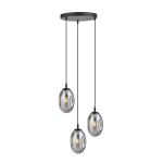 Emibig Colgante De Luz Astral Acero Negro | Apta para 3x E14 - Max 10W