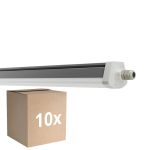Multipack 10x Ledvance Impermeable Pantalla Prueba De Vapor FLEX Cableado De Paso 42W 6800lm - 830 Luz Cálida| IP66 - Reemplazo 2x58W