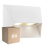 Multipack 6x Nordlux Pontio 27 Luz De Pared Aluminium Blanco | Apta para 2x GU10