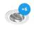 Multipack 6x Noxion Empotrado Spot Logic MR16 Ajustable Aluminium | Recorte 80mm - GU10 Casquillo
