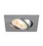 SLV New Tria 68 Foco Aluminium Gris Cuadrado | Recorte 68mm - Apta para 1x GU10 