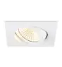 SLV New Tria 68 Foco Aluminium Blanco Cuadrado 11W 700lm 60D - 918-930 Dim To Warm | Recorte 68mm - Mejor Reproducción De Color