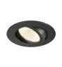 SLV New Tria 68 Foco Aluminium Negro Esférica 11W 700lm 60D - 918-930 Dim To Warm | Recorte 68mm -  Mejor Reproducción De Color