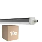 Multipack 10x Ledvance Impermeable Pantalla Prueba De Vapor FLEX Cableado De Paso 42W 6800lm - 830 Luz Cálida| IP66 - Reemplazo 2x58W